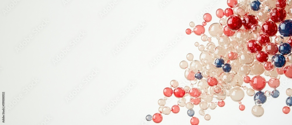 Abstract Red Blue Beige Bubbles Background 3D Render Fluid Design Artistic Illustration Abstract Red Blue Beige Bubbles Background 3D Render Fluid Design Artistic Illustration