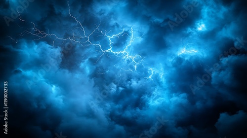 Night sky, lightning storm, dark clouds, dramatic weather, background texture.