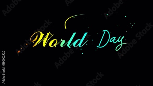 World Day Text Animation for Celebratory Projects