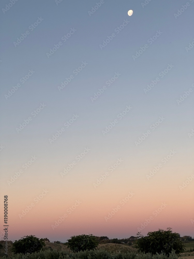 Fototapeta premium Sunset colours of the sky gradient 