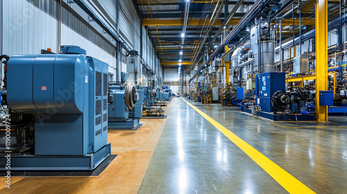 Wallpaper Mural AI-based energy-saving algorithms for managing power distribution in manufacturing environments, improving efficiency and reducing costs. Torontodigital.ca