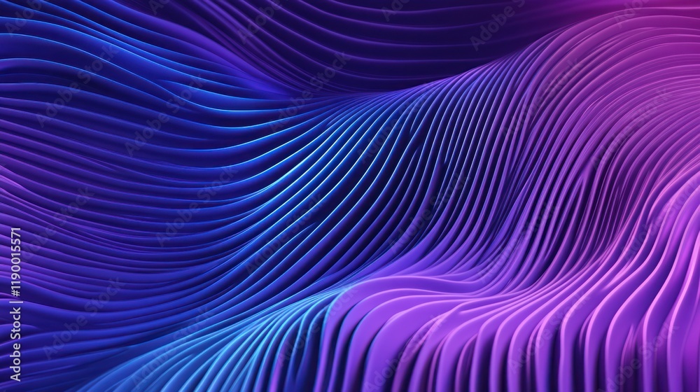 Abstract Wavy Pattern in Blue and Purple Abstract Wavy Pattern in Blue and Purple