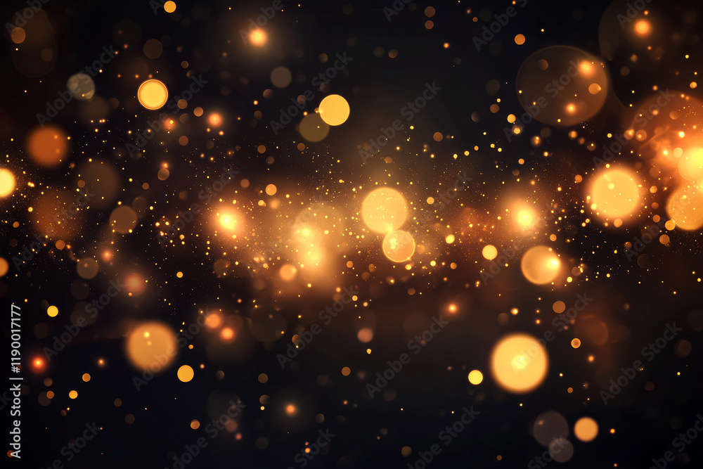 Obraz premium Glowing fire particles on dark background create magic