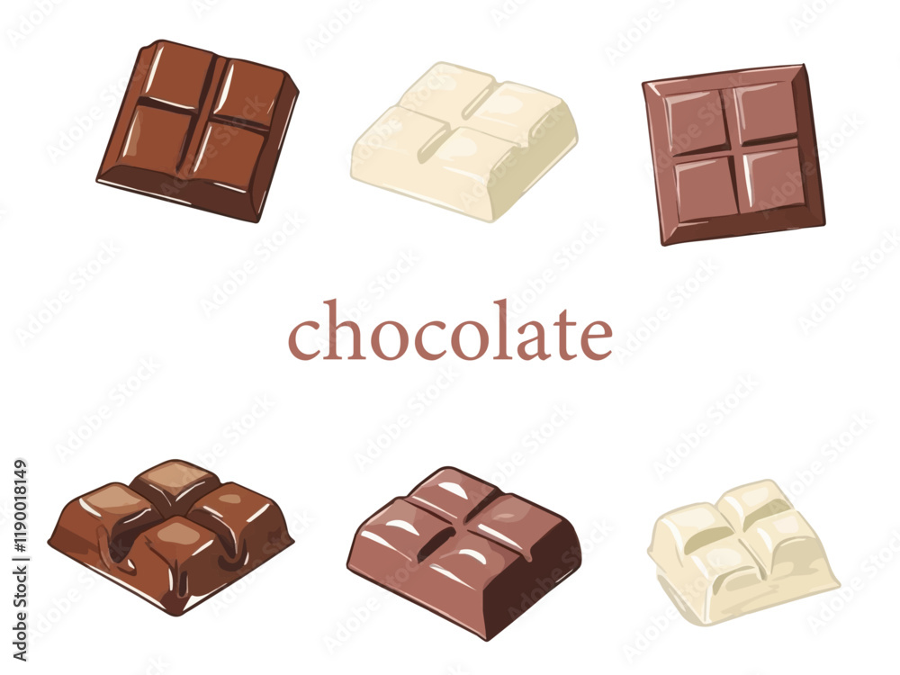 Illustration de conception de clipart de barre de chocolat