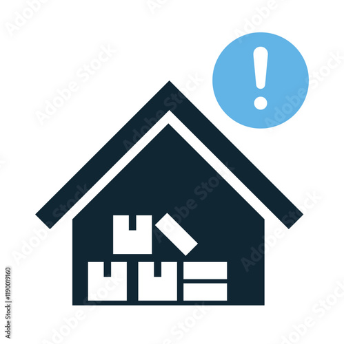 Hoarding Disorder Icon Vector, Simple Minimalistic Design Depicting Psychological Behavior, Mental Health Awareness Concept for Therapy, Counseling, and Educational Resources