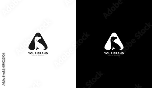Pet dog logo, dog icon, pet dog symbol. Graphic vector illustration design