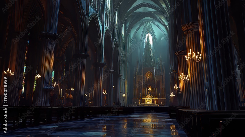 Fototapeta premium Awe-inspiring cathedral interior