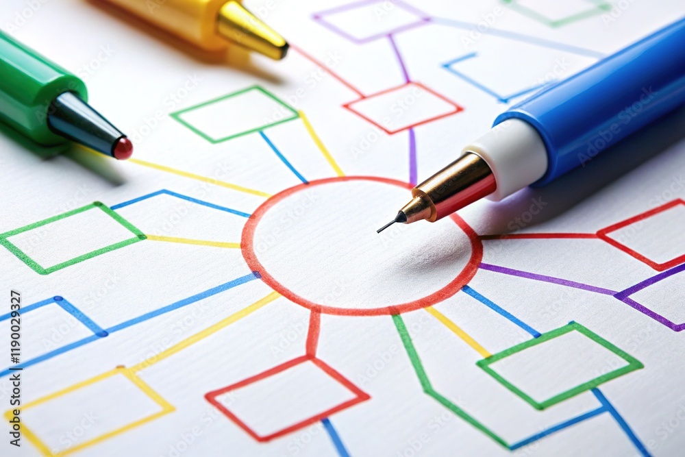 Website Production Mind Map Flowchart: Sharp, Bright Business Concept Presentation Website Production Mind Map Flowchart: Sharp, Bright Business Concept Presentation