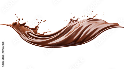 Delicious Chocolate Drink Splash on transparent background  photo