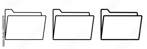 Folder icon set. Desktop  folder icons. Office document folder icons. computer file folder icons set. eps 10.