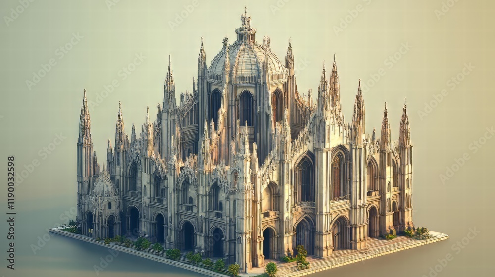 Naklejka premium Grand Gothic Cathedral Architecture
