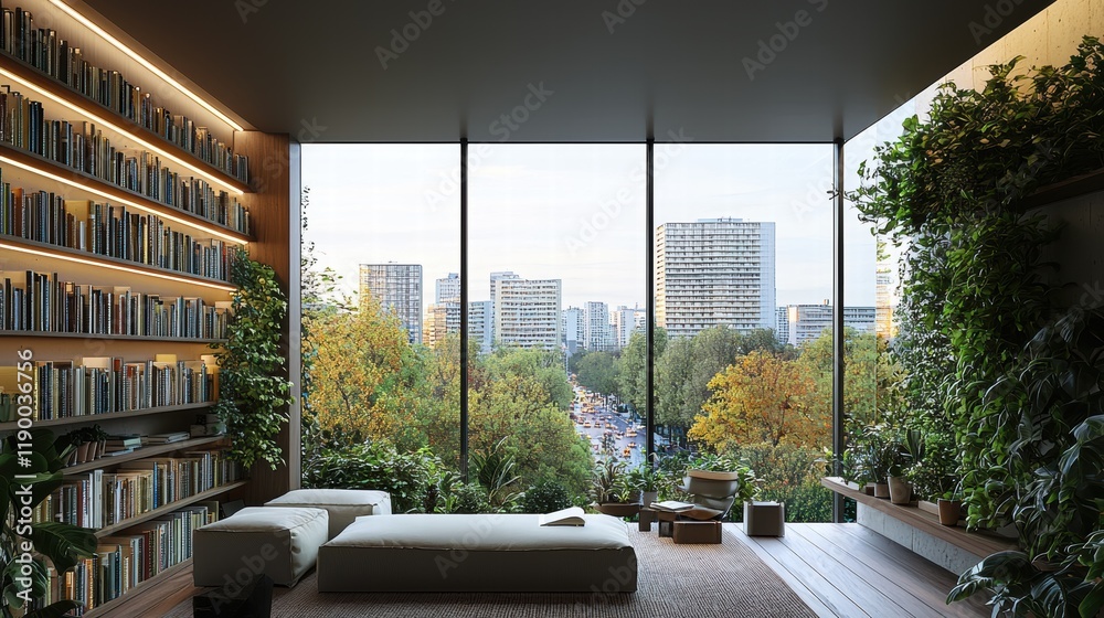 Obraz premium Chic and Modern Virtual Meeting Room Background for Engaging Online Presentations in Teams and Zoom, Ideal for Remote Work Settings