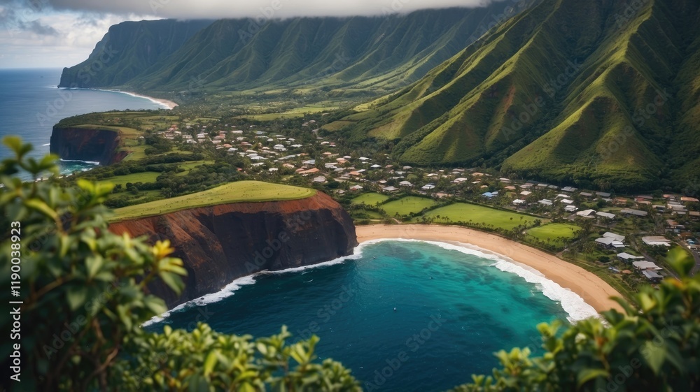 Obraz premium beautiful nature background amazing waipio