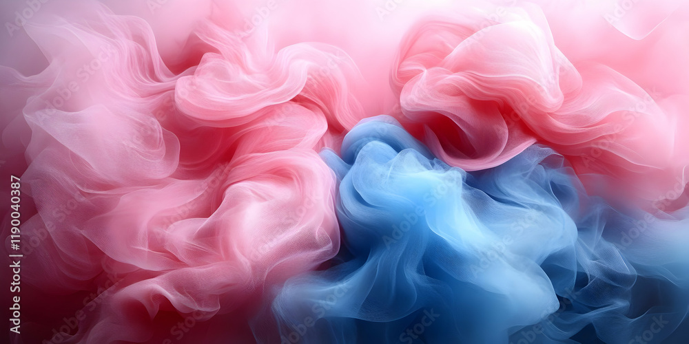 Fototapeta premium Pink and Blue Abstract Fabric Illustration