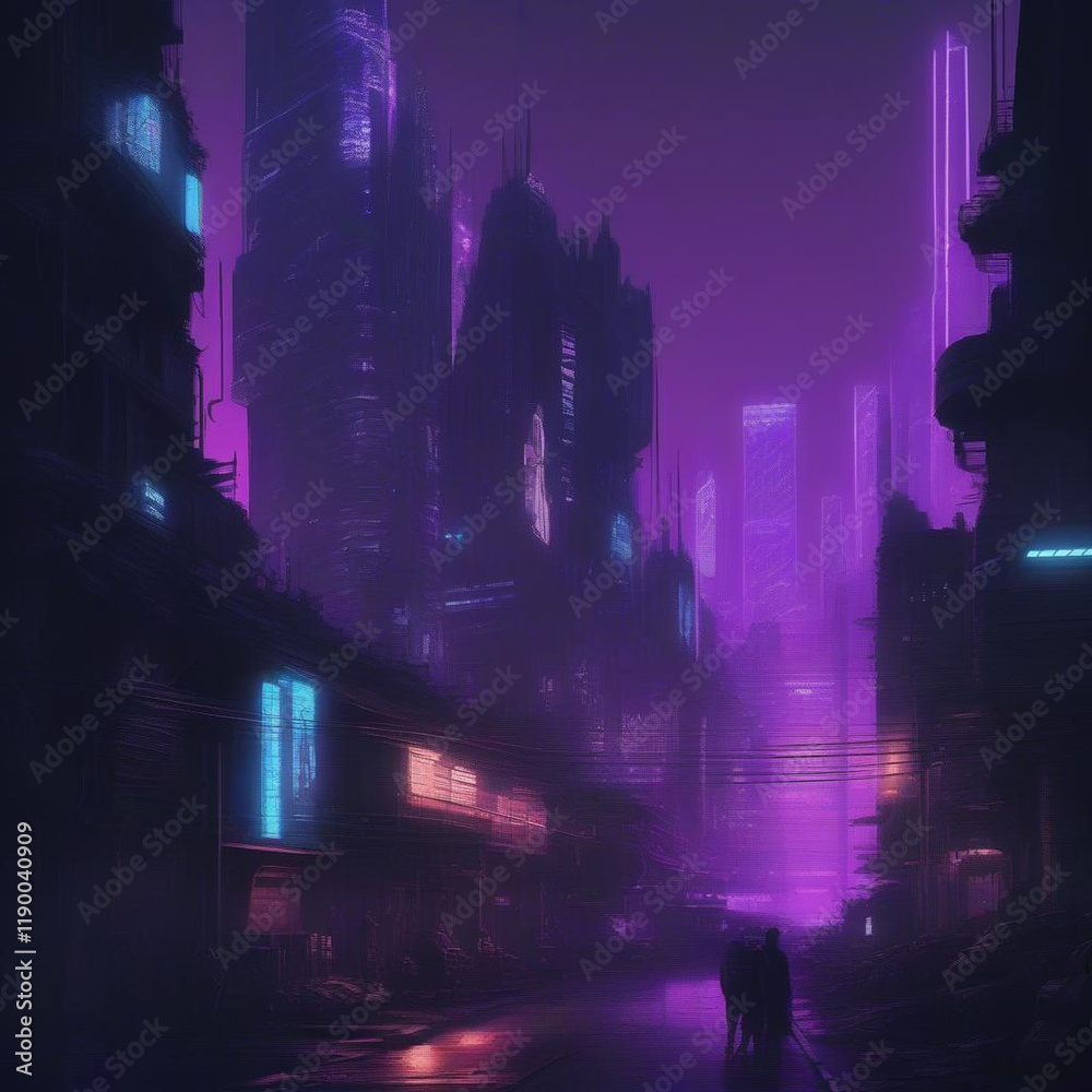 Fototapeta premium cyberpunk atmosphere