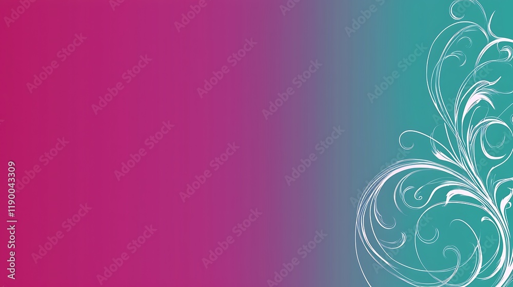 Abstract Gradient Background With White Floral Design Abstract Gradient Background With White Floral Design