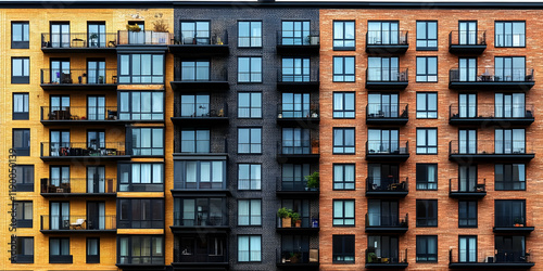 Modern Apartment Building Facade Illustration