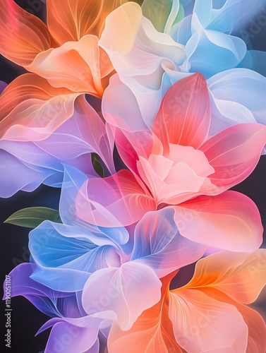 abstract flower background, generated ai