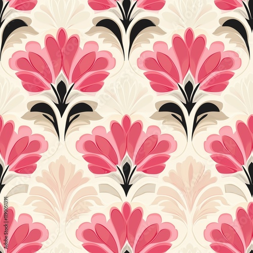 seamless floral pattern, generated ai