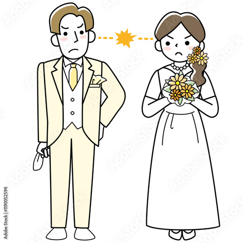 仲の悪い新郎新婦