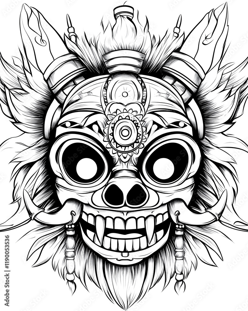 Obraz premium A skull with a mask on it