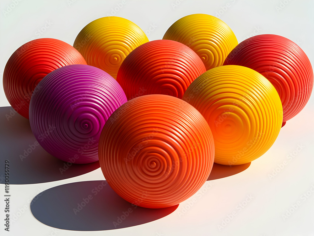 3D Render Colorful Sphere Illustration 3D Render Colorful Sphere Illustration
