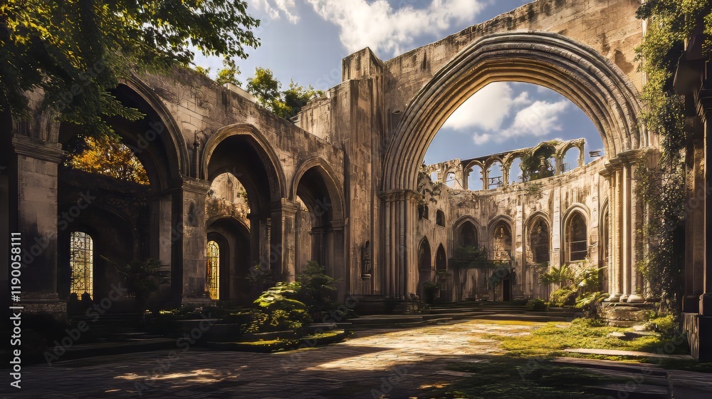 Ruins of an ancient stone cathedral Ruins of an ancient stone cathedral