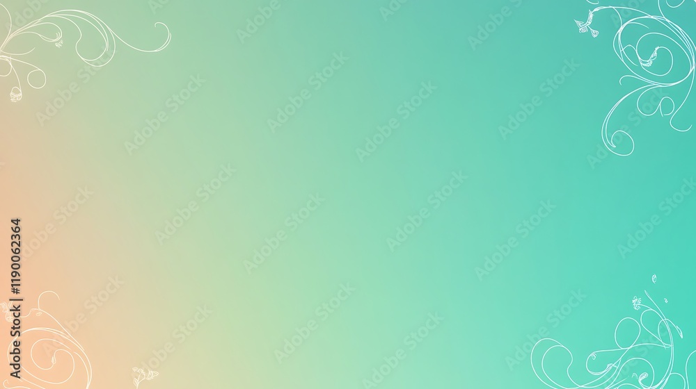Pastel Gradient Background with Floral Design Elements Pastel Gradient Background with Floral Design Elements