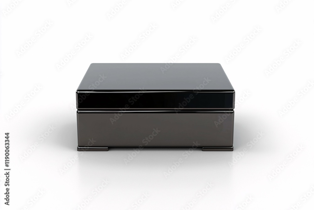 Elegant high-end watch box with a polished finish, perfectly designed for luxury brand presentations, isolated on a white background. Elegant high-end watch box with a polished finish, perfectly designed for luxury brand presentations, isolated on a white background.