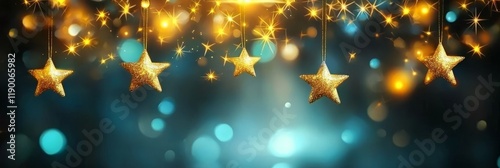 Capturing the essence of Christmas and New Year with a starry night backdrop.