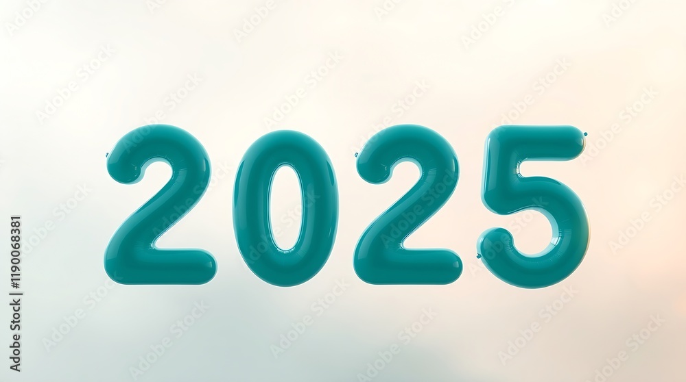 Number text 2025 celebration concept illustration Number text 2025 celebration concept illustration