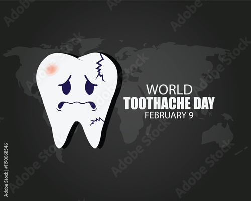 World Toothache Day Vector Illustration. Raise awareness about dental hygiene and the importance of regular dental checkups to prevent toothaches. flat style design vector illustration.