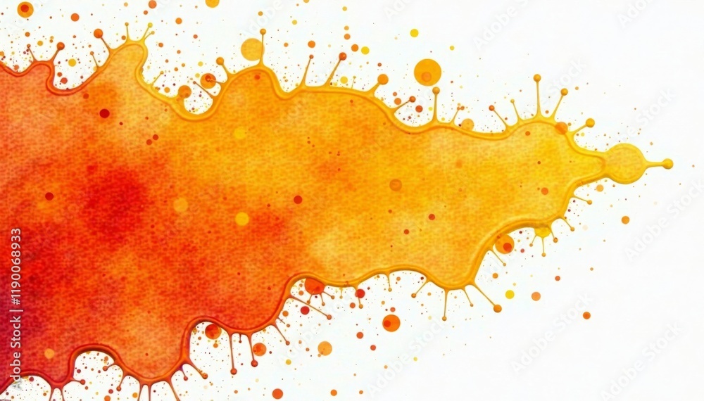 Obraz premium Paint splatter on white background with vibrant orange strokes isolated , studio, texture, splash