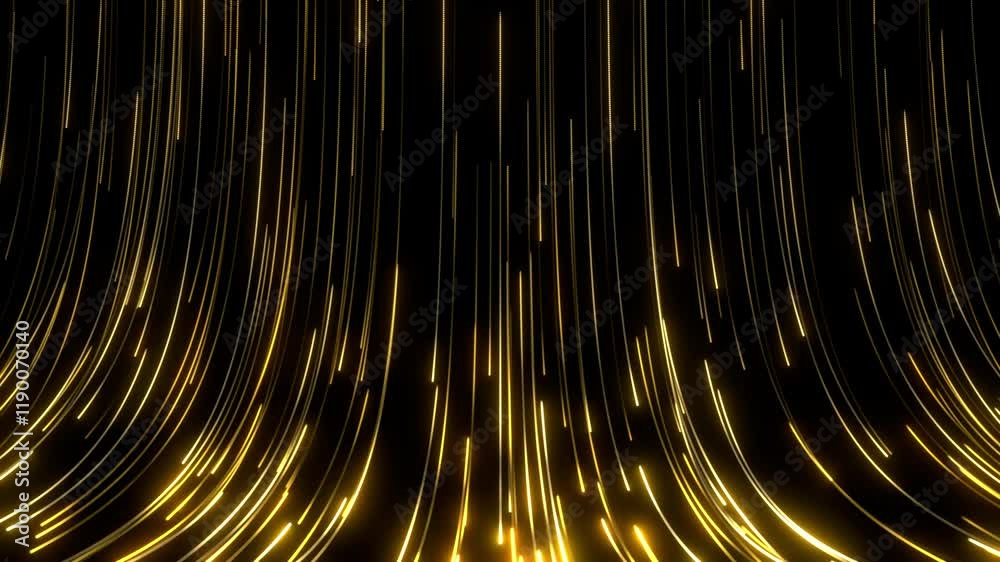 rich gold overlay lines transparent background loop