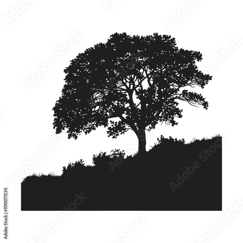 Beautifull tree silhouette Vector art