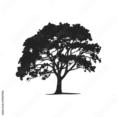 Beautifull tree silhouette Vector art