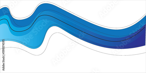 Separator, header, modern wave divider shape vector illustration art