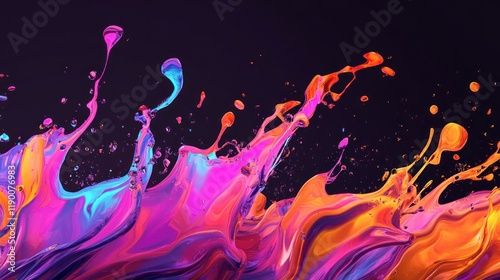 Abstract Colorful Paint Splash