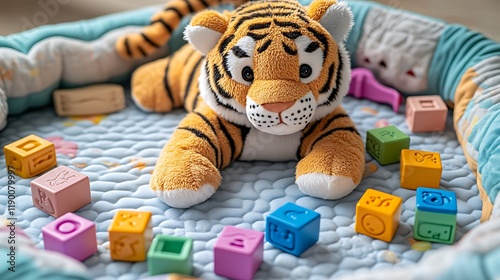 tiger cub with a ball