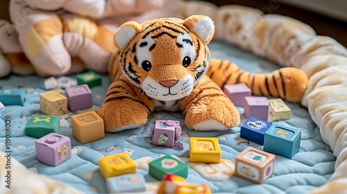 tiger cub with a ball