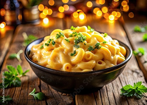 Homemade mac and cheese: a rich, cheesy sauce, perfectly creamy, pure comfort.