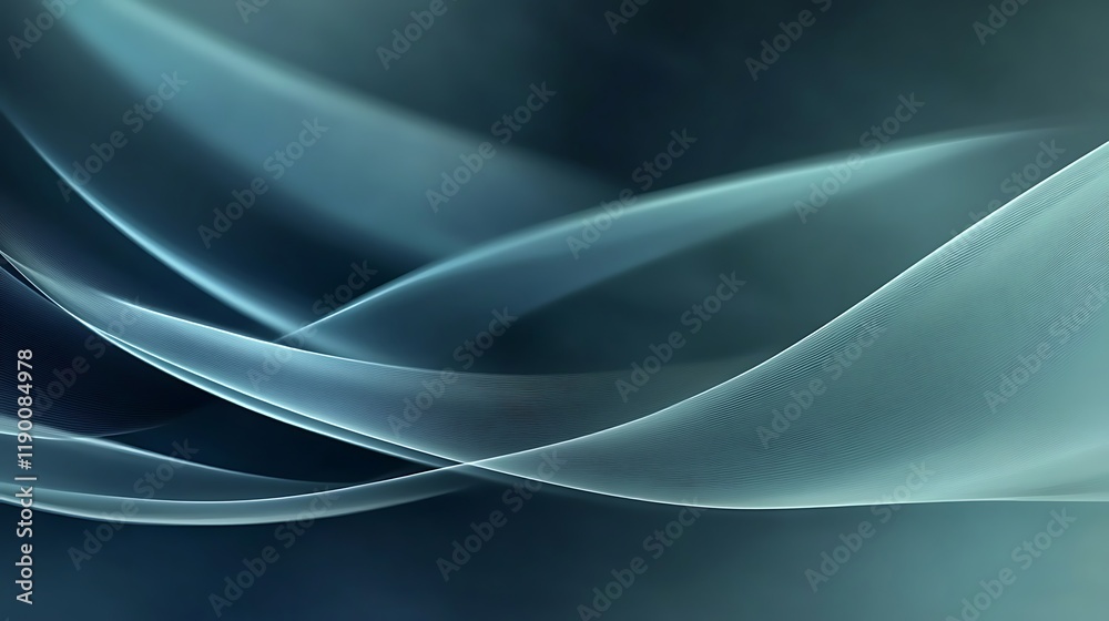Abstract Teal Swirling Wave Design Background