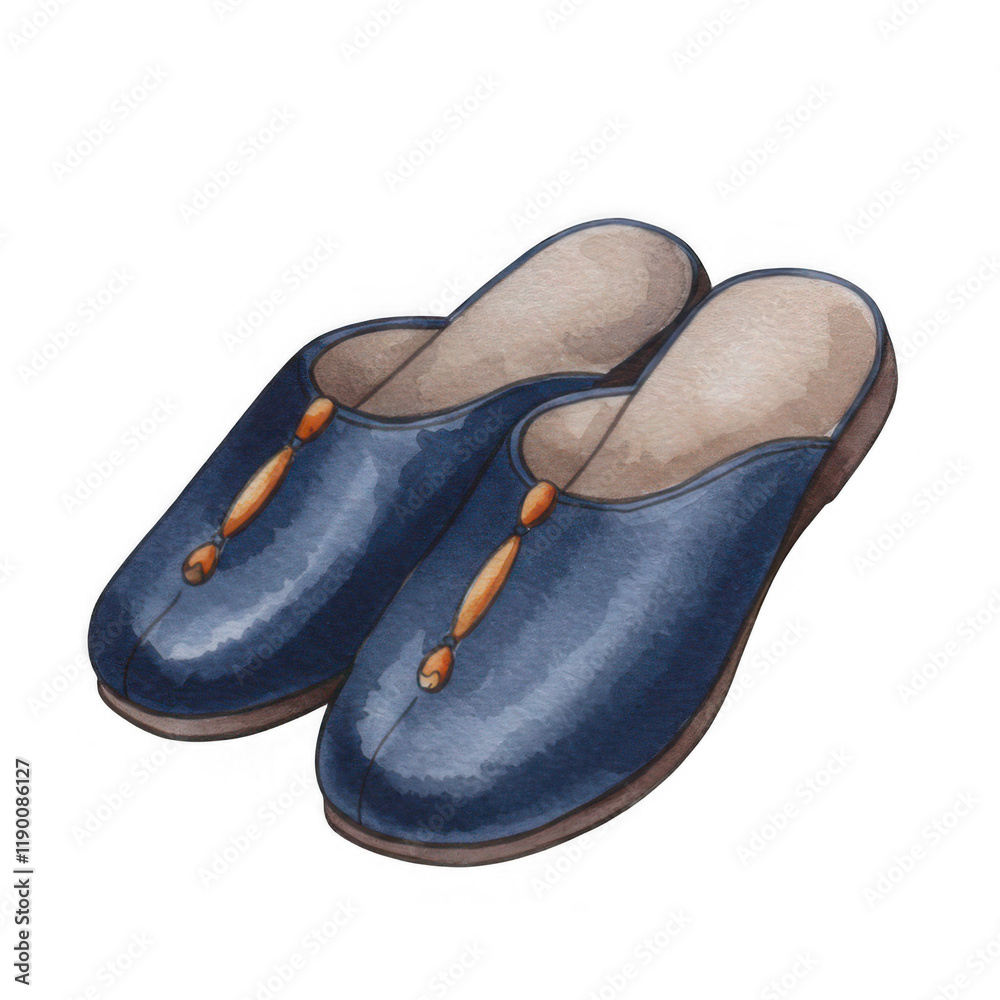 Ramadan preparations traditional slippers in a home setting celebratory atmosphere cultural significance Ramadan preparations traditional slippers in a home setting celebratory atmosphere cultural significance
