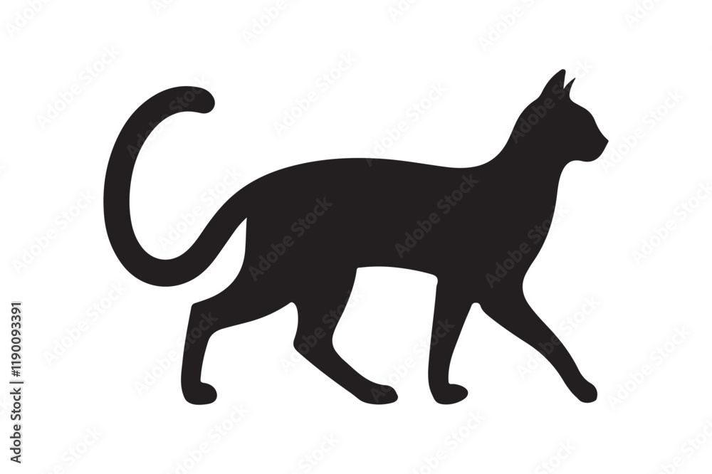 Obraz premium cat silhouette vector art 