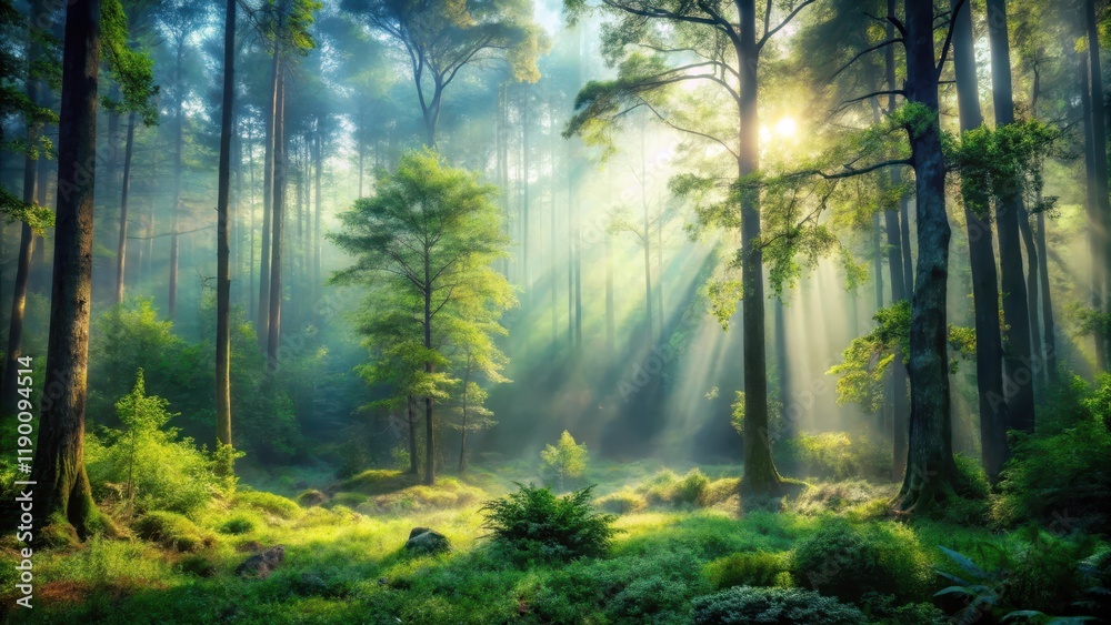A serene forest landscape with a gentle mist rising from the underbrush, creating a mystical atmosphere and highlighting the subtle beauty of nature's subtlety , smoke, mysterious A serene forest landscape with a gentle mist rising from the underbrush, creating a mystical atmosphere and highlighting the subtle beauty of nature's subtlety , smoke, mysterious