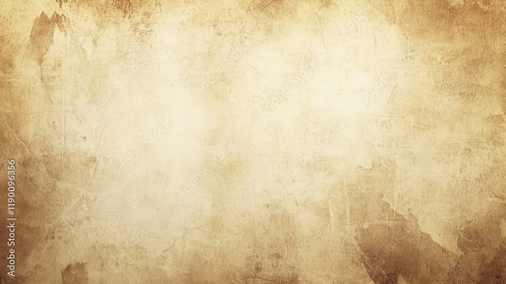 Obraz premium Distressed vintage paper texture with prominent natural creases and warm sepia tones, creating a strong nostalgic and antique atmosphere.