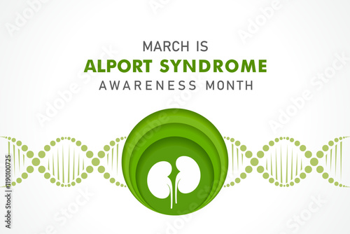 Vector illustration for Alport Awareness Month which is held in the month of March every year, it spreads awareness of a rare genetic disease called Alport syndrome