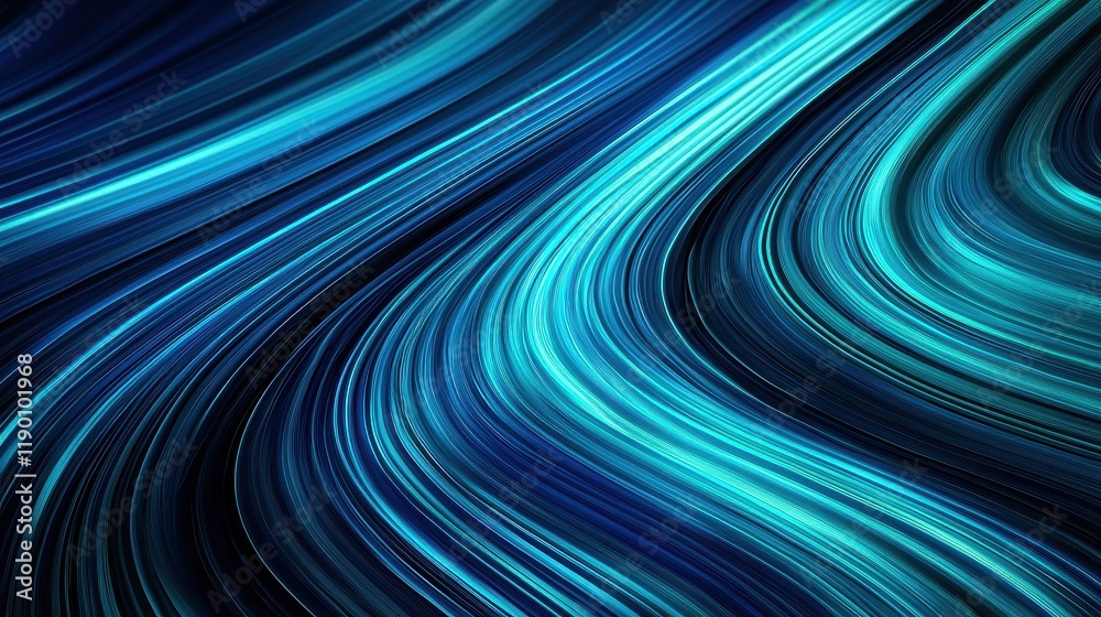 Abstract Blue Swirling Lines Digital Artwork Abstract Blue Swirling Lines Digital Artwork