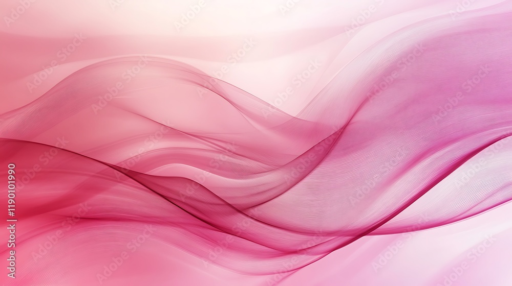 Obraz premium Abstract Pink Waves Flowing Gracefully