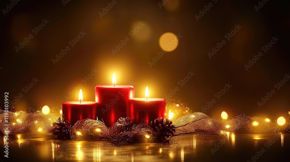An elegant background of glowing Christmas lights in golden hues, creating a dreamy and festive holiday ambiance An elegant background of glowing Christmas lights in golden hues, creating a dreamy and festive holiday ambiance